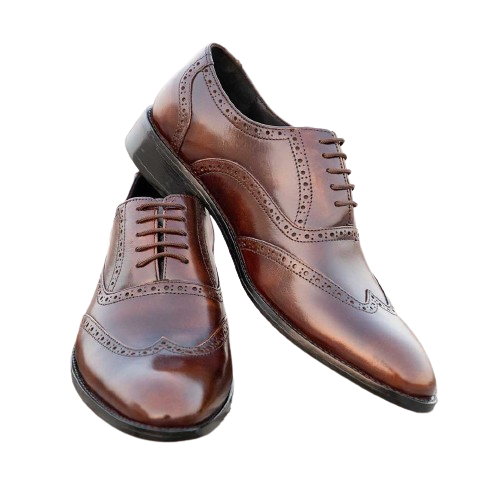 Wingtip Brogue Oxfords - Two Tone Mustard | Premium Handmade Leather Shoes