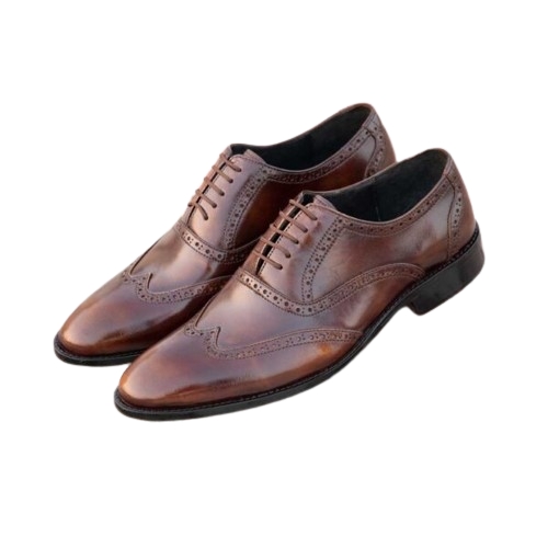 Wingtip Brogue Oxfords - Two Tone Mustard | Premium Handmade Leather Shoes
