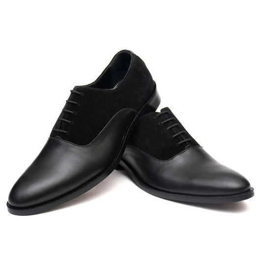 Suede Oxfords - Raven Black | 100% Handcrafted Leather Shoes