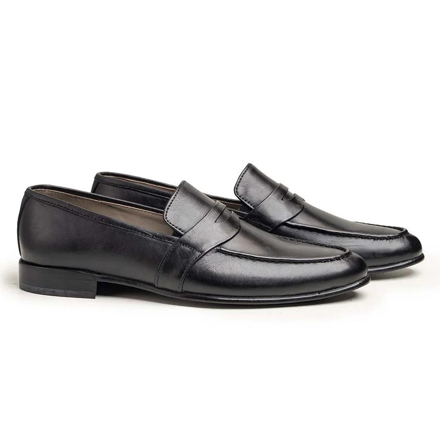 Classy Premium Black Loafers | Handmade Leather Loafers