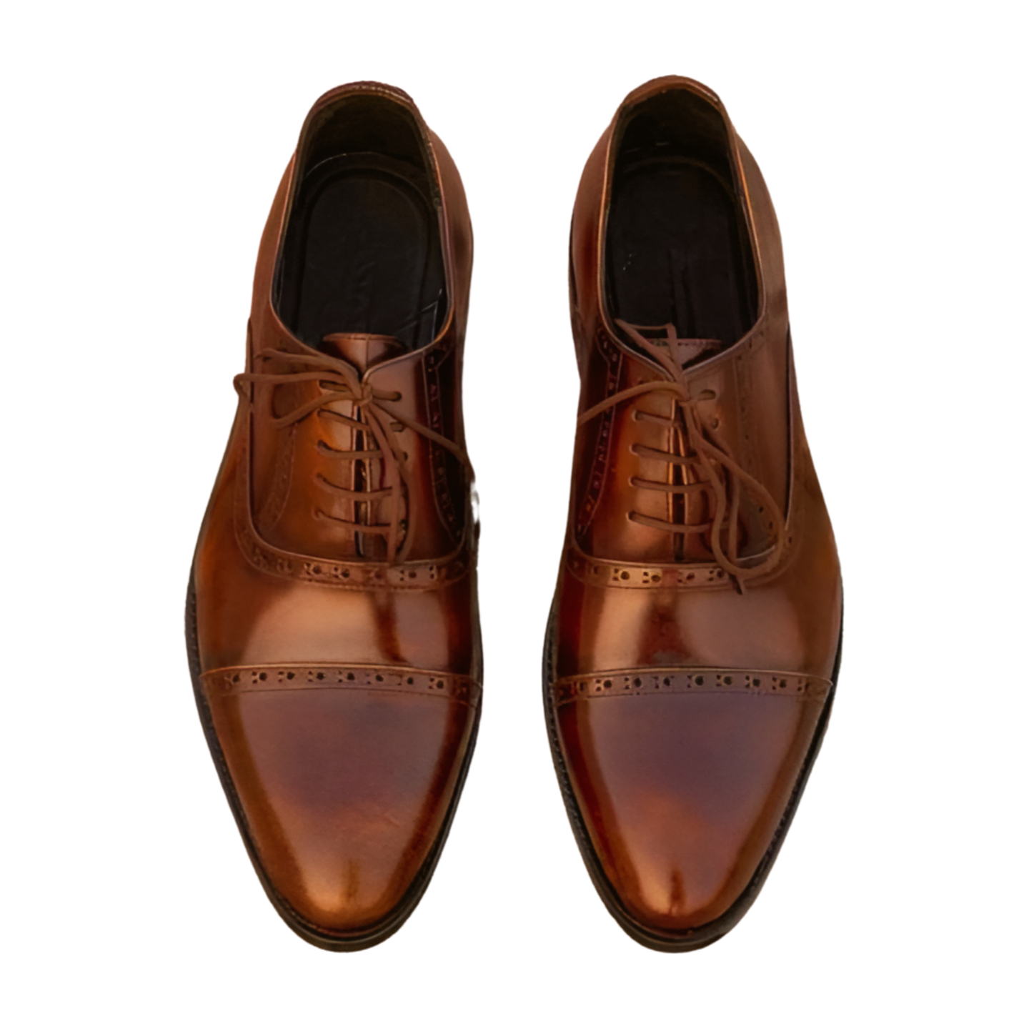 Semi Brogue Oxfords - Two-tone Mustard | Handmade Leather Shoes